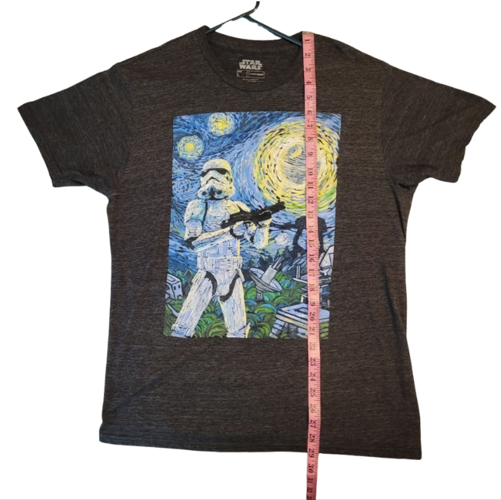 Men's Star Wars Stormtrooper Starry Night Graphic Tee Black Large